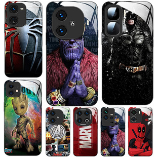 玻璃手机壳适用OPPO IQoo13 12 11 10 neo9 8 pro 漫威蜘蛛侠复仇者联盟