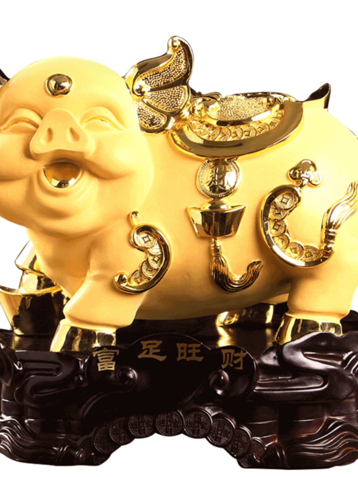 吉祥源金猪摆件生肖猪工艺品新家电视酒柜玄关家庭用品新房乔迁开
