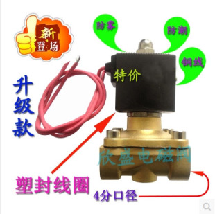 25室外电磁阀 4分6分1寸防潮防雾电磁阀常闭 水阀2W