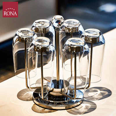 Rona洛娜进口耐热水晶玻璃家用透明酒店泡茶水杯牛奶饮料杯套装