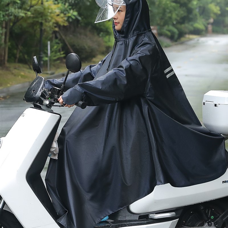 网红Electric bicycle raincoat motorcycle long rainproof ponc