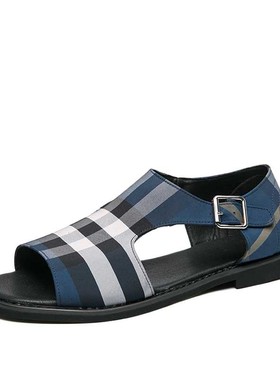 Leather Sandals for Men New Design Slipper Sneakers Free Shi