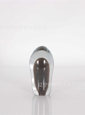 轻奢设计师创意软装饰品样板房客厅玄关桌面气泡水滴玻璃饰品摆件