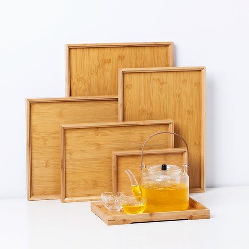 米立风物 日式木质托盘长方形家用放茶杯茶盘复古简约烧烤盘木盘