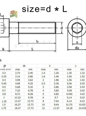 10pcs M3 M4 M5 M6 M8 304 A2 Stainless Steel Black grade 12.9