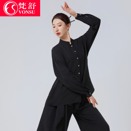 梵舒现代舞服飘逸宽松衬衫长袖款