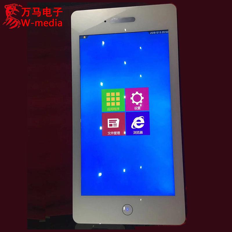 43寸手机投屏直播广告机49/55寸壁挂触摸仿苹果iPhone一体机厂家
