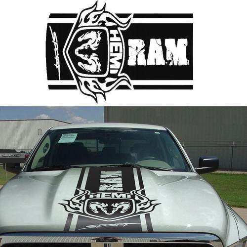 适用于道奇DodgeRam150025003500引擎盖车贴车身贴纸A1951