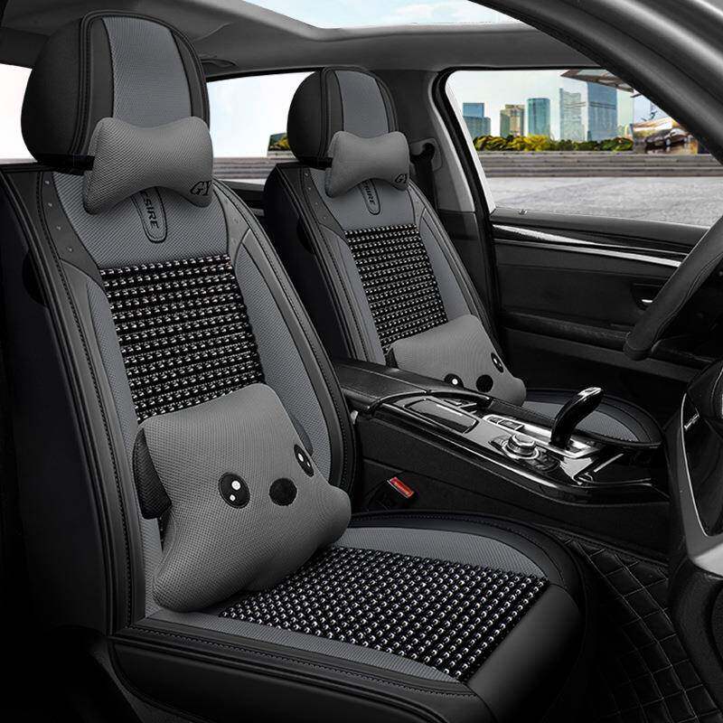 汽车坐垫夏季透气天然木珠全包围四季通用座套夏天凉垫小车座椅套