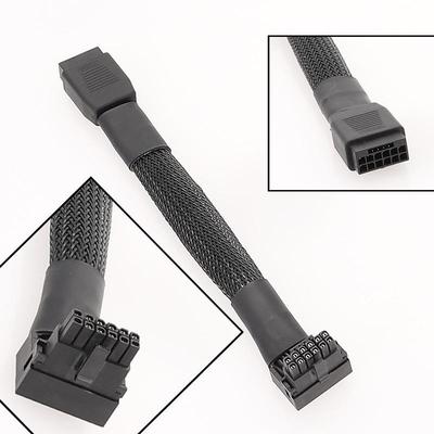 新显卡12VHPWR延长线12+4PIN显卡线加编织套管A型弯头