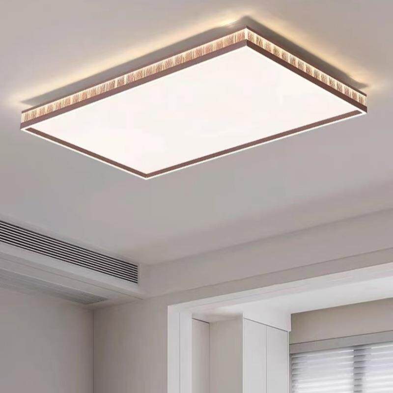 意式极简全光谱长方形客厅灯大气家用冰裂纹轻奢设计师卧室吸顶灯