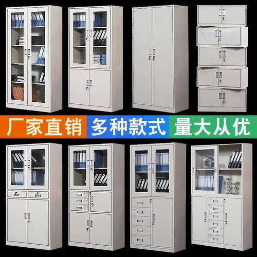 文件柜铁皮柜财务凭证柜档案室带锁资料柜员工办公储物柜