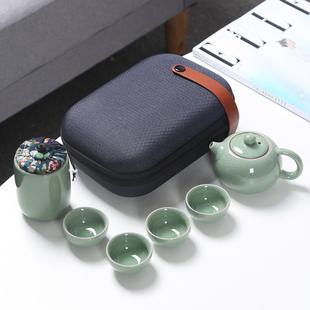 旅行茶具套装 便携备户外包车载办公室汝窑露营功夫泡茶壶茶杯