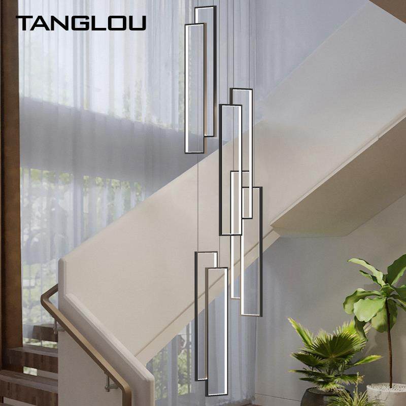 楼梯吊灯简约现代别墅吊灯北欧客厅灯复式楼吊灯loft公寓led灯具,电子/电工,接线端子,淘宝优惠券,粉丝福利购,淘宝优惠卷
