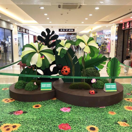 春季商场DP点4s展厅氛围女王花道具男女装店橱窗装饰美陈布置摆件