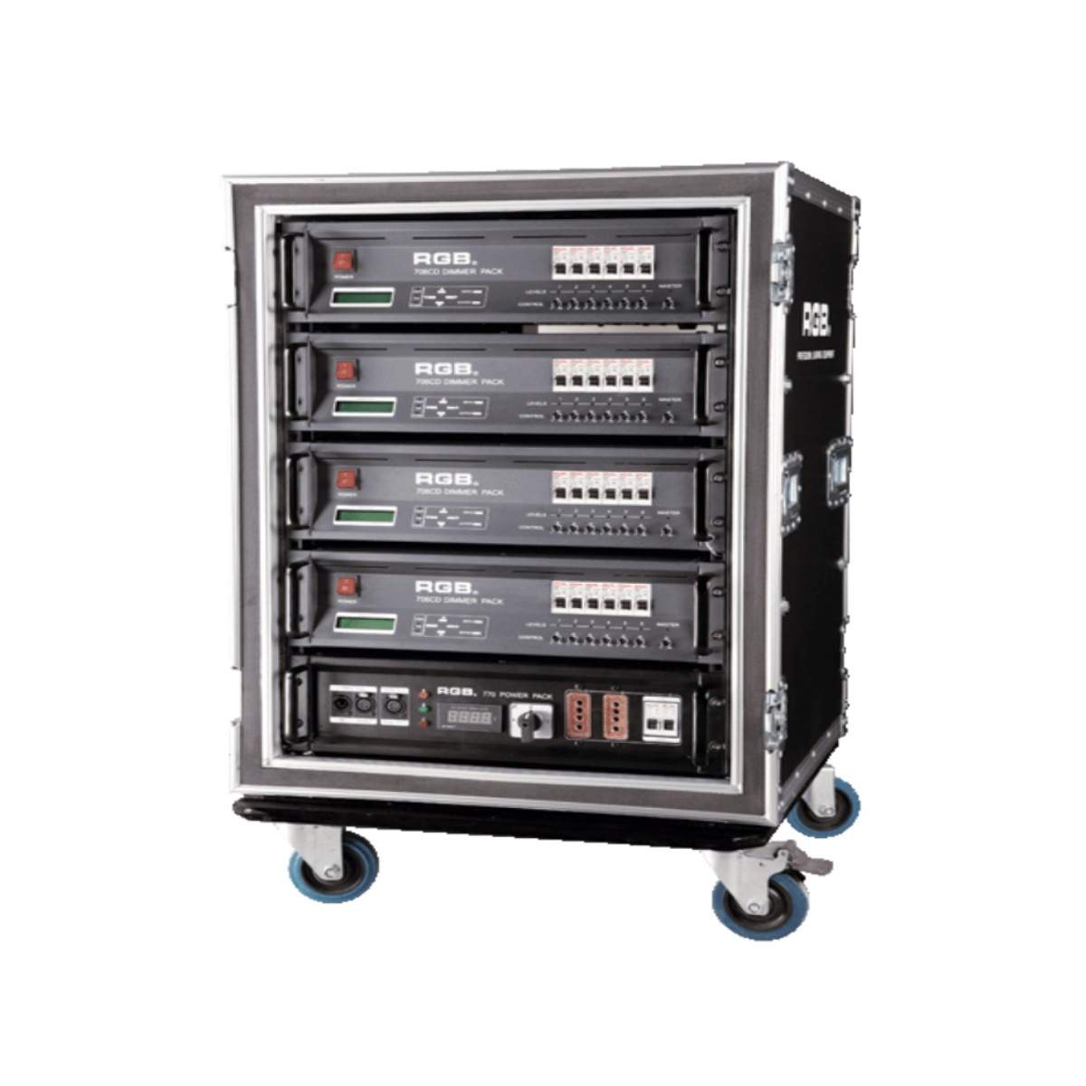 RGB 706CD专业舞台6路6KW数字流动灯光调光硅箱 40A胶木座移动硅
