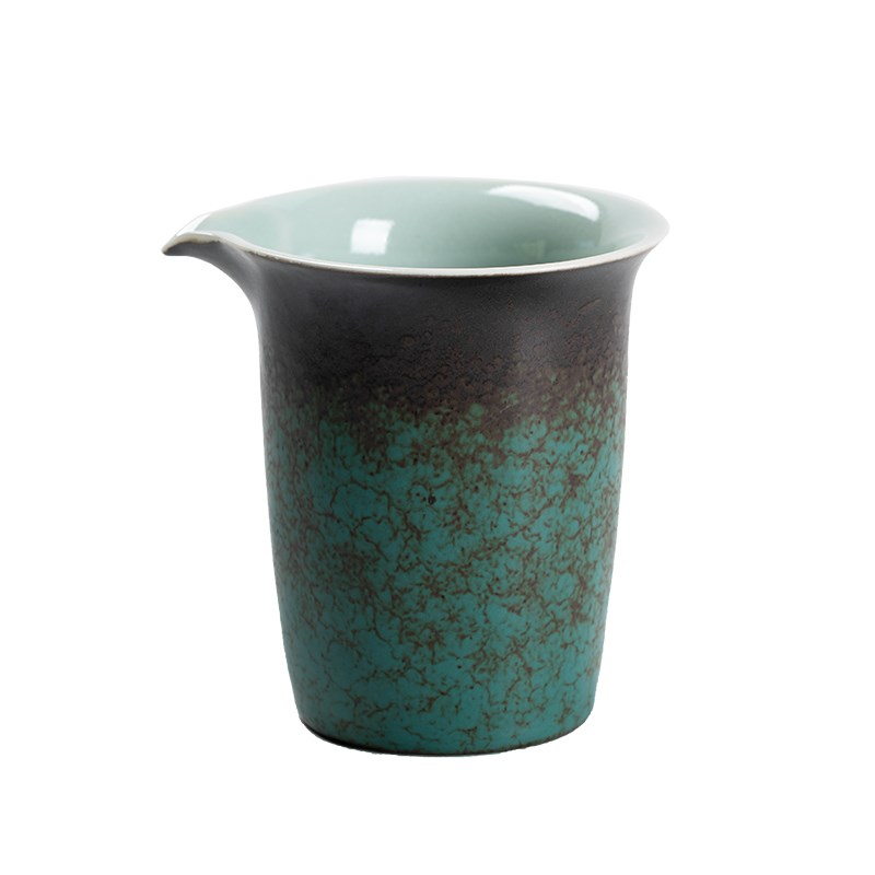 中式孔雀绿茶海公道杯功夫茶具分杯茶器功夫茶具配件办公家用精品