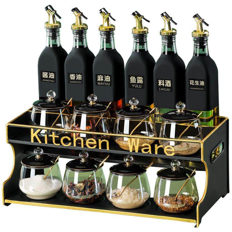 高颜值厨房调料罐刀架调料组合套装油盐调料瓶调料盒油盐酱醋全套,厨房/烹饪用具,调料置物架,淘宝优惠券,粉丝福利购,淘宝优惠卷