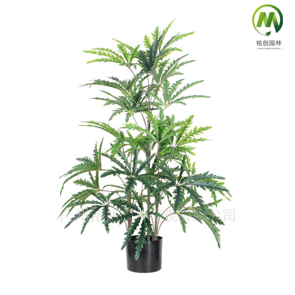 仿真植物客厅带盆孔雀木仿真绿植八角叶盆栽室内大型孔雀木绿植