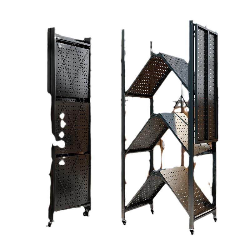 免安装折叠厨房用品置物架多层烤箱放锅架微波炉储物收纳整理架