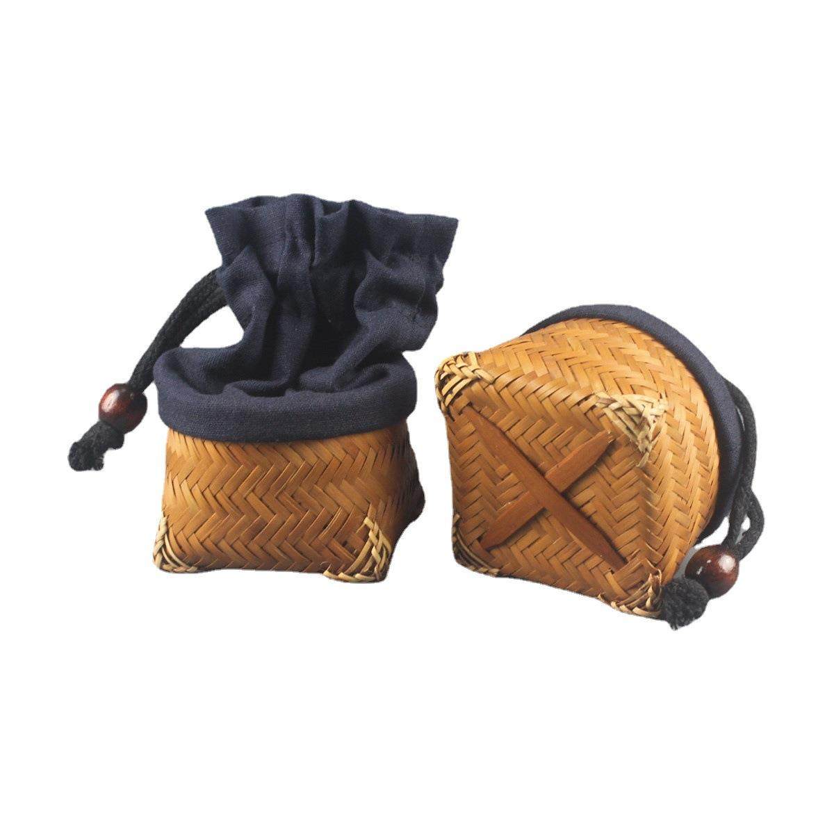 竹编杯篓手工艺品首饰袋茶杯笼竹制单杯篓茶杯收纳笼仿古竹编,特色手工艺,竹编/竹雕,淘宝优惠券,粉丝福利购,淘宝优惠卷