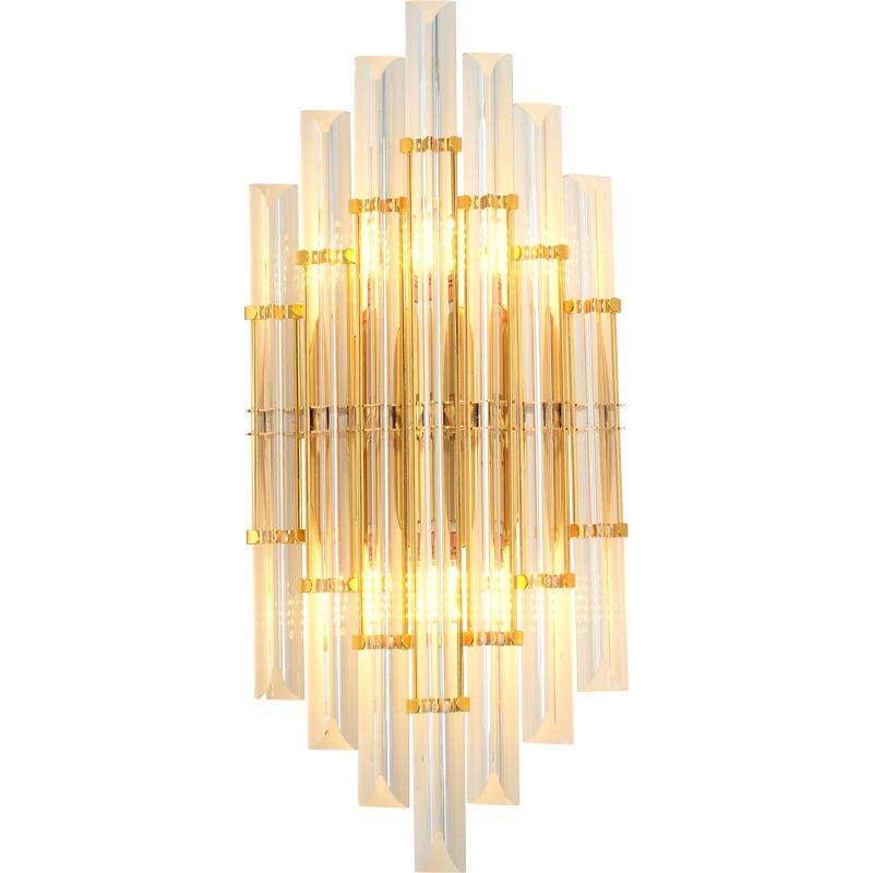 轻奢水晶壁灯高级感客厅背景墙灯意式极简玄关过道卧室床头灯