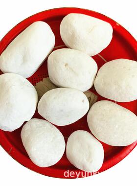 白色石子雪花白鹅卵石庭院铺路白石子水洗石枯山水造景白色砾石