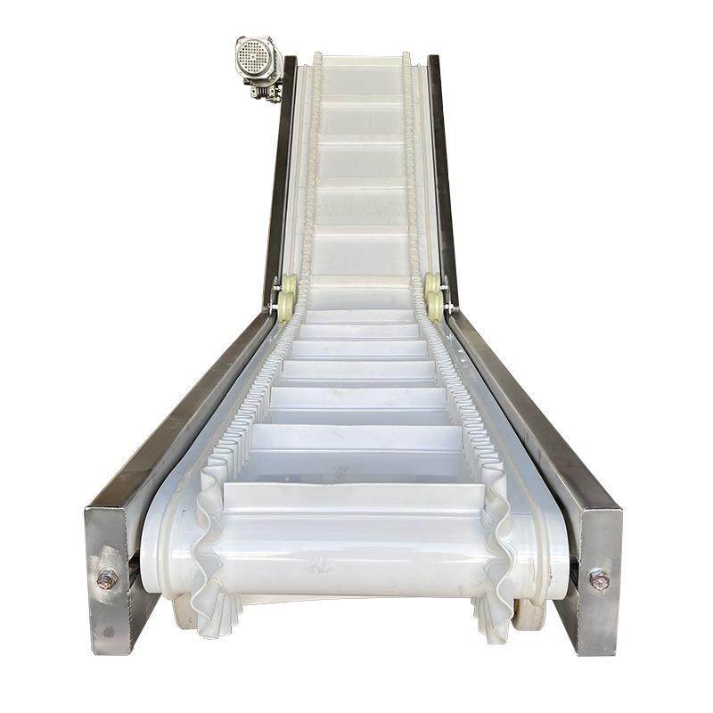 爬坡皮带输送机食品级流水线裙边挡板PU皮带提升机颗粒上料传送机,搬运/仓储/物流设备,输送机,淘宝优惠券,粉丝福利购,淘宝优惠卷