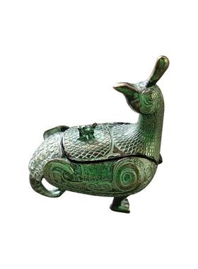 厂家晋侯鸟尊摆件文创摆设珠宝盒五金工艺礼品博物馆旅游纪念