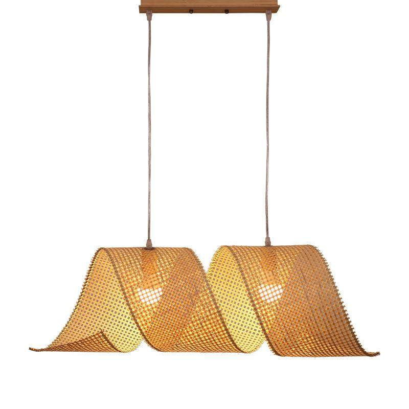 新中式客厅吊灯中古风藤编灯具咖啡厅饭店火锅店竹艺竹编藤艺吊灯,家装灯饰光源,智能吊灯,淘宝优惠券,粉丝福利购,淘宝优惠卷