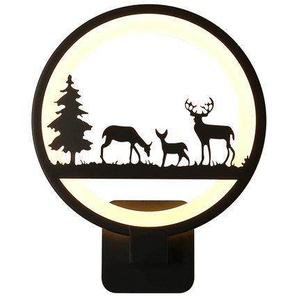 北欧壁灯LED卧室床头灯简约现代圆形墙壁灯创意个性过道楼梯灯具,家装灯饰光源,壁灯,淘宝优惠券,粉丝福利购,淘宝优惠卷