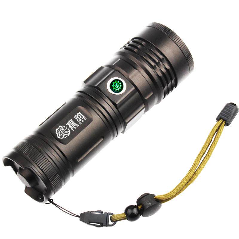 超强光手电筒充电黄光探照灯户外变焦远射超长续航防水矿灯太阳炮