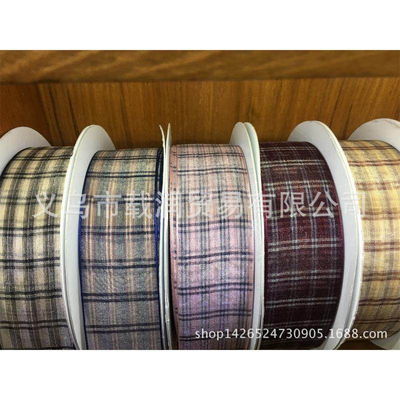 双色格子雪纱丝带发RRA饰diy材帽包装服装礼鞋花料花束配件丝带,纺织面料/辅料/配套,织带/丝带/缎带,淘宝优惠券,粉丝福利购,淘宝优惠卷