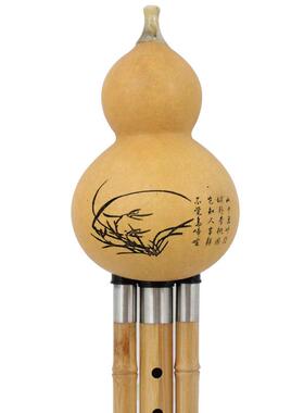 痴乐器金丝楠竹三ECV音葫芦奏丝C调降B调音型初学成人演葫芦丝