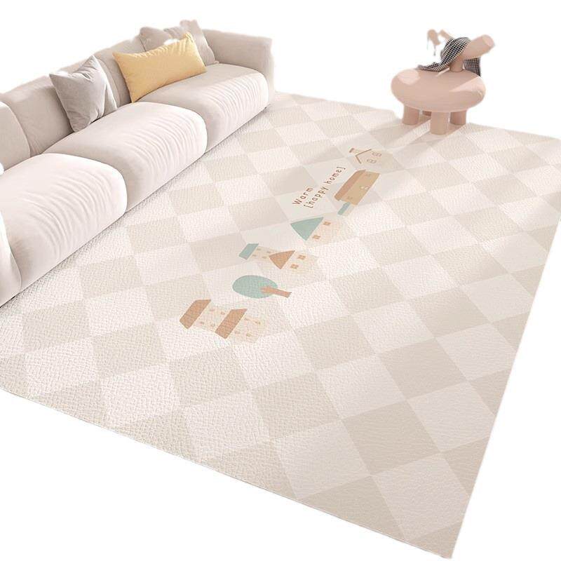 儿客厅地毯沙发地凉垫可擦免洗皮童革防水宝PVC爬爬垫宝爬Z-39993