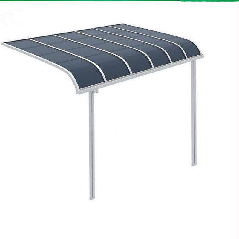 户庭院雨棚R型露台棚楼顶阳台铝金R型露台遮阳防雨篷P外C耐力合板