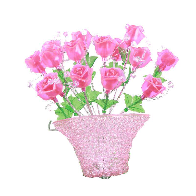 led仿真盆景树灯枫叶水果樱花樱桃玫瑰花柳树灯RGB七彩庭院装饰灯
