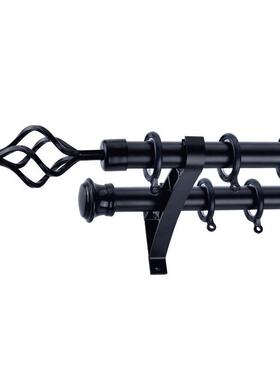 窗简帘顶杆约北欧风加厚铁杆装侧双轨轨道装客厅卧MVG室静音罗马