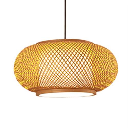 新中式吊灯禅意日式竹编吊灯茶楼火锅店餐厅灯笼吊灯竹艺草藤编灯