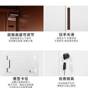 窄ZYD DXX9边色矮柜简小型储物铁柜公室办落地隔约断柜收纳拆套装