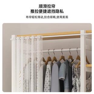 收纳衣柜家用卧室落地置物架衣橱 钢木洞洞板衣柜出租房多层开放式