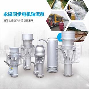 永磁潜水泵应急救援防汛排水排涝变频防洪泵不锈钢高扬程轴流水泵