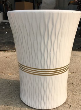 白色树皮纹幸福树平安树散尾葵绿萝发财树特大号大号陶瓷花盆