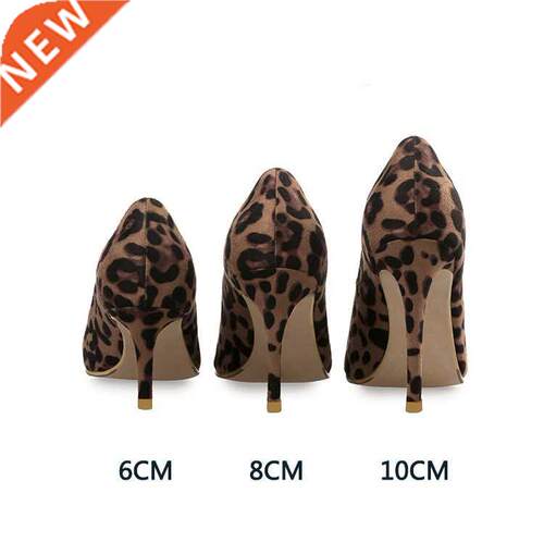 好货Autumn Sexy Leopard Women Shoes High Heels 6-10CM Elegan