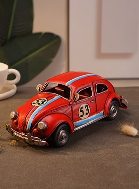 速发美式模古汽车复型摆件铁艺工艺品童装店橱窗陈列道具摆设拼