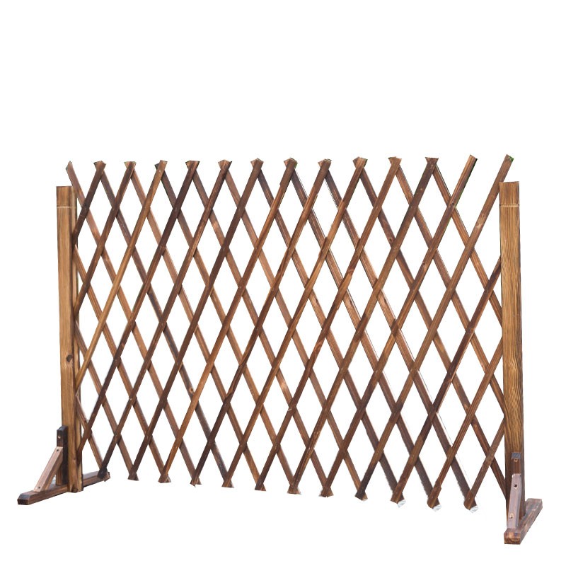 速发笆易台种花隔简餐厅置栏栅篱断拉网伸缩可围栏木栅栏移动网格