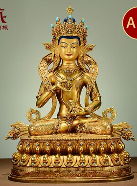 速发全鎏金《金刚萨铜》埵雕室内家刚《金用萨垛》铜像摆件