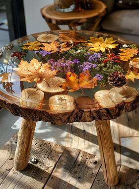 环氧树脂河流桌茶几创意个性小户型客厅家用简约现代轻奢桌子087a