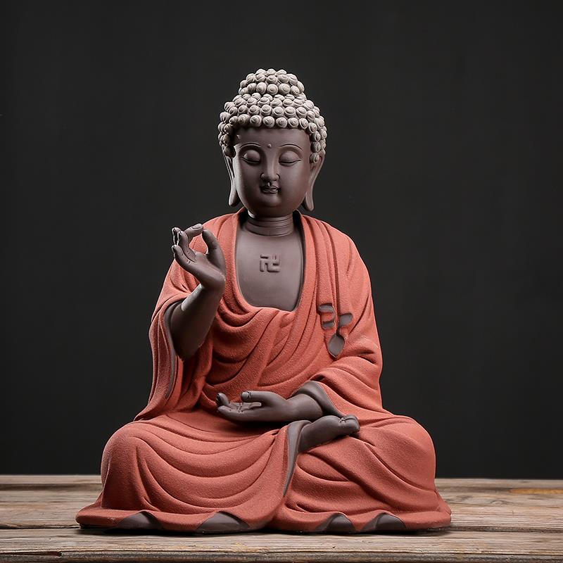 陶瓷工艺品摆件释迦摩尼佛像本命佛中式客厅家居玄关博古架装饰品