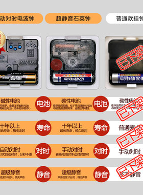 易普拉6644时尚轻奢挂钟客厅钟表创意家用时钟挂表自动对时电波钟